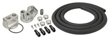 Derale Engine Oil Filter Relocation Kit 12 Npt Ports W 22x1.5mm Engine