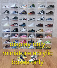 Mini Keyring Display Clear Acrylic Boxes Sneakers Shoe Trainer Case Stackable UK
