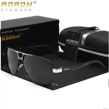 Aluminium HD Sonnenbrille Herren Polarisiert UV400 Schutz Fahren Fliegerbrille