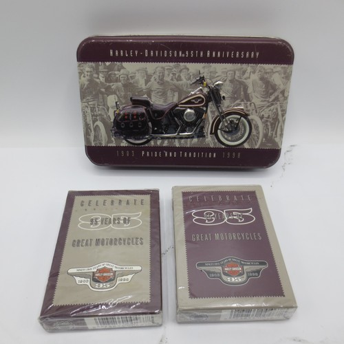 1998 Harley-Davidson 95th Anniversary SEALED Playing Cards in Collectible Tin