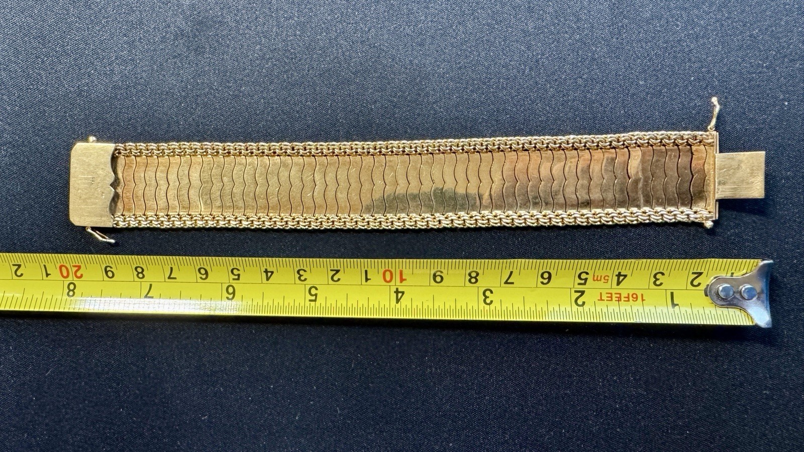 Stunning 18K Solid Gold Woven Statement Bracelet … - image 9