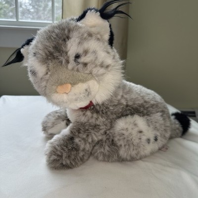 Vintage Trudi Giocattoli Dakin Italy Lynx Plush 10  Bobcat Stuffed Animal RARE