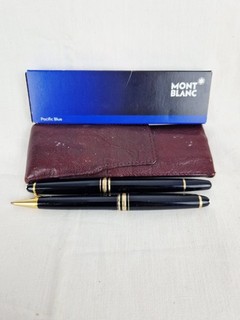 Lot Stylos Anciens Montblanc Meisterstück Plume Or 18 Carats