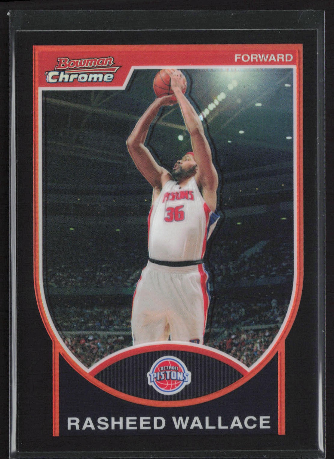 2007-08 Bowman #30 Rasheed Wallace Chrome Black Refractor #/199