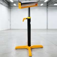 Heavy Duty Adjustable Roller Stand Material Support Stand 170 lb Yellow Black