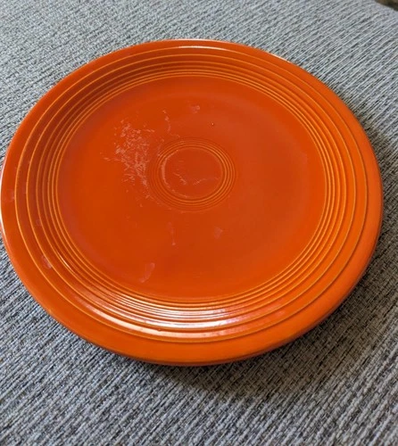 Vintage Fiesta HLC Radioactive Red Small Salad/Dessert Plate 7.25"