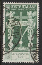 Stamp Italy SC 380 1937 Roman Cross Emperor Augustus Caesar Mussolini Used