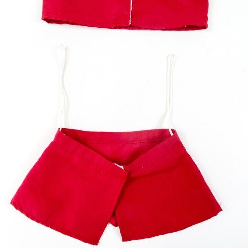 Build a Bear Cheer Outfit BAB Cheerleader Uniform Red and White Clothes 2pc - Picture 4 of 5