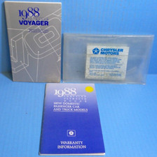 88 1988 Plymouth Voyager Owners Manual