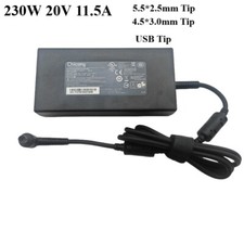 Chicony 230W 20V 11.5A Charger Adapter for MSI GE66 GP76 5.5mm 4.5mm USB Tip