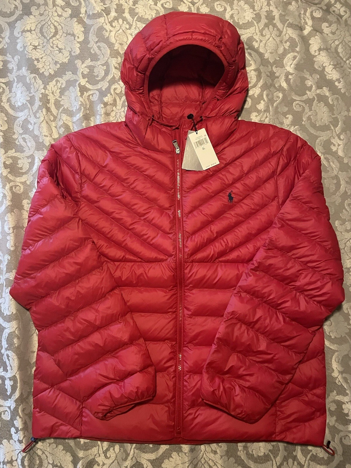 Polo Ralph Lauren Red Packable Down Puffer Jacket Coat Men’s sz XL NWT
