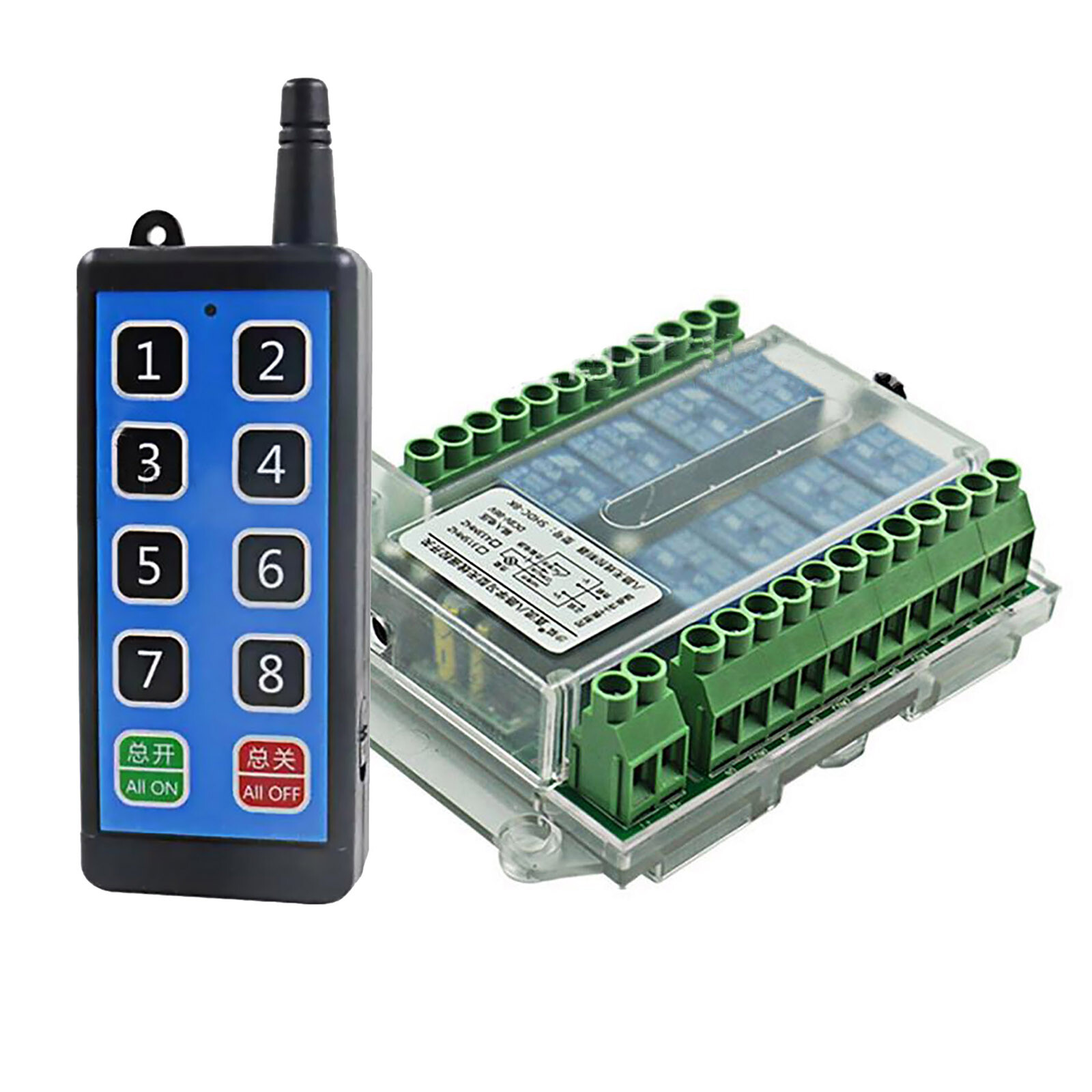 Stable 8 Channel Wireless RF433MHz Remote Control Switch Relay Module DC8-86V