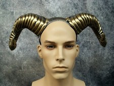 Cuernos de carnero dorado pan minotauro cabra fantasía mítico vellón dorado oveja BigHorn