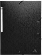 Sammelmappe mit Gummizug, 3 Klappen und Etikett aus Scotten Manila Karton 400g,