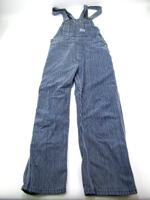 VTG Big Smith Sanforized Overalls Mens Size ? Railroad Stripe Workwear