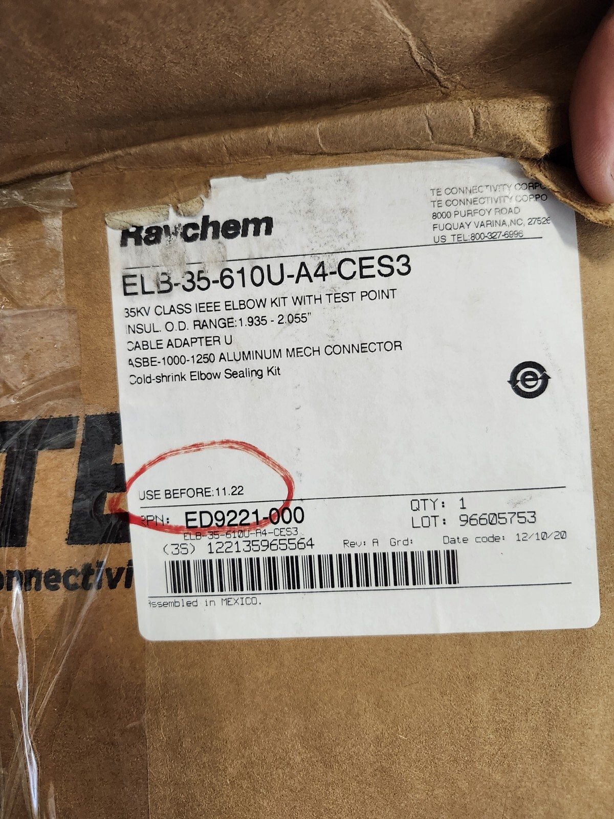 Tyco Electronics ELB-35-610  ( AS IS ) Please See Photos