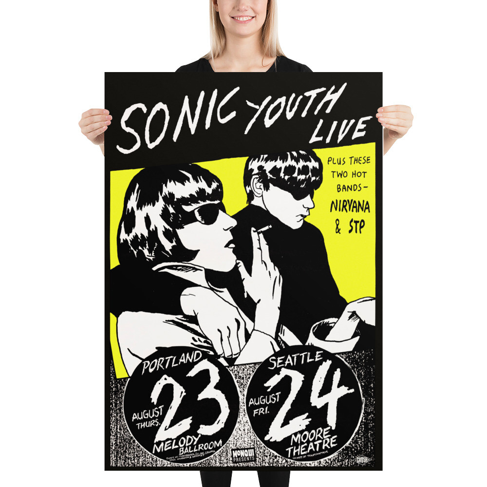 2022年 リチャードプリンス展覧会ポスター ソニックユース Sonic Youth, concert de Portland et Seattle - 1990 - Poster