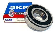 SKF 6309 2RS C3 DEEP GROOVE BALL BEARING, RUBBER SEALED 45x100x25 mm