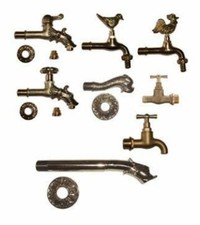 Wasserhahn Auslaufhahn Auslauf Messing Nostalgie Antik Hahn Regentonne