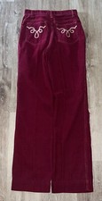 VTG 70s Sears JR Bazaar Womens Corduroy Pants Sz S 11 26x31.5 Hippie Talon EUC
