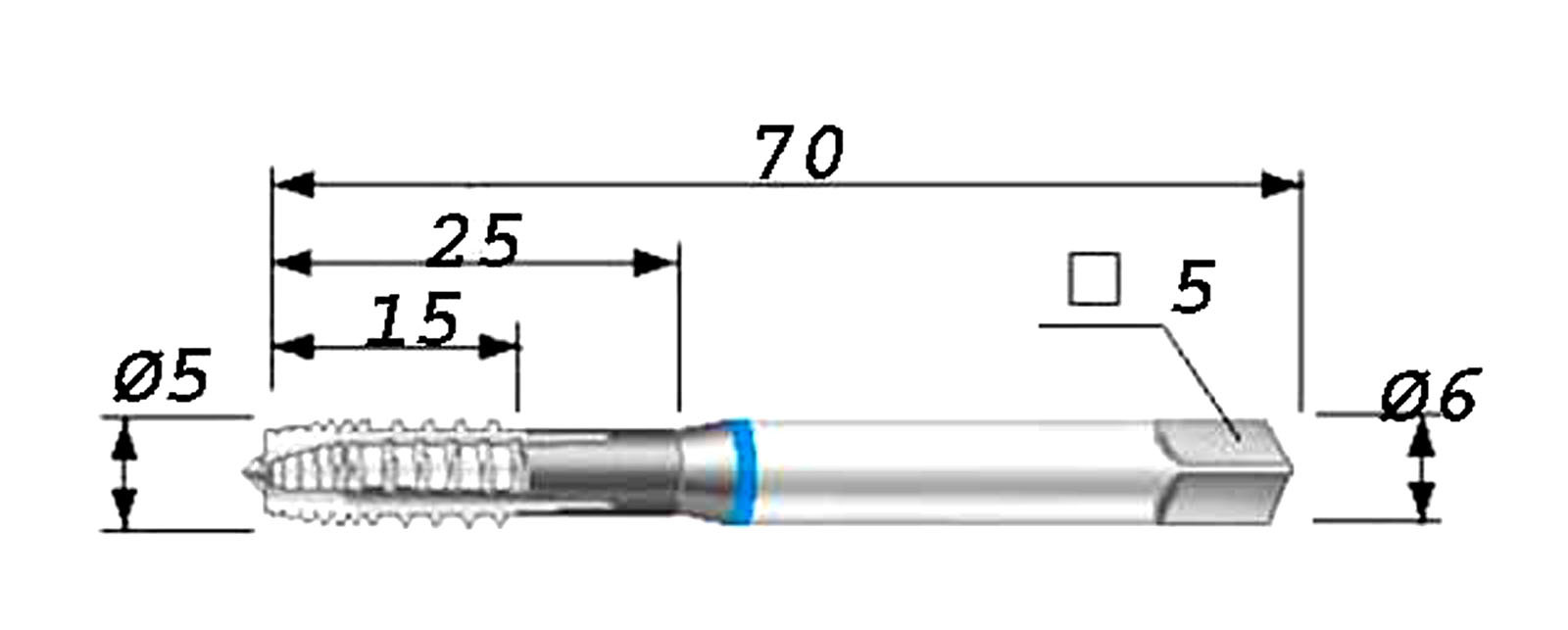 Taraud WEXO VA M 2,5 6H HSSE V3 Va-Ox Pour Inox - Neuf - Fabriqué En Allemagne