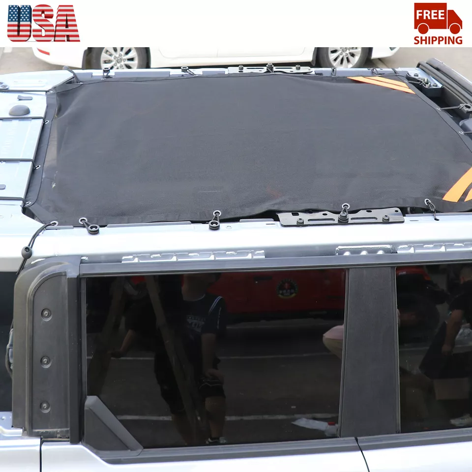 Car Roof Bikini UV Protection Net Cover Mesh Sunshade For 4door Ford Bronco 21+ Foto 2 de 4