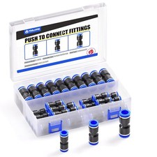 30 Pcs Straight Push Connectors Plastic Quick Release Connectors Air Line Fittin