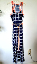 MAXI DRESS SIZE MEDIUM STRETCH WOMEN'S SLEEVELESS SUNDRESS DEREK HEART NEW