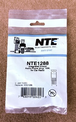 NOS NEW NTE Electronics NTE1288, IC, 10W Audio Power Amp (ECG1288) 1 ...