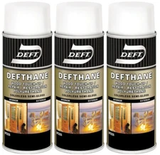 3 Deft Defthane Semi-Gloss Colorless Wood touch-up Polyurethane Spray 11.5oz
