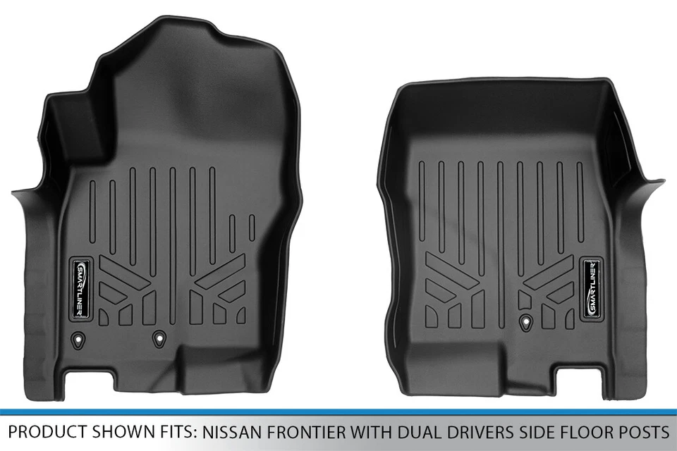 SMARTLINER Custom Fit Floor Mats 1st Row Liner OEM TPE 2008-2021 Nissan Frontier - Imagem 4 de 4