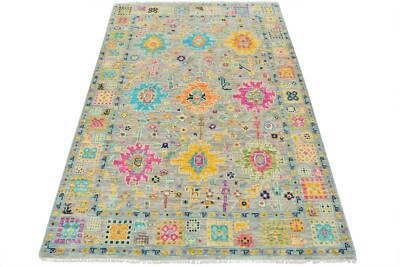 Anatolia Rug 6 4  x 9  Gray Wool Traditional Modern Hand-Knotted Oriental Carpet