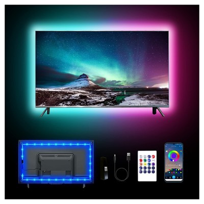 12.5ft Led Lights for TV, 40-55 Inch USB RGB LED Strip Lights, TV Backlight w...