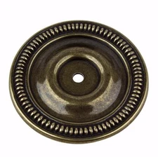GlideRite 2-1/2" Round Ring Backplate Cabinet Hardware Antique Brass - 5060-AB-1