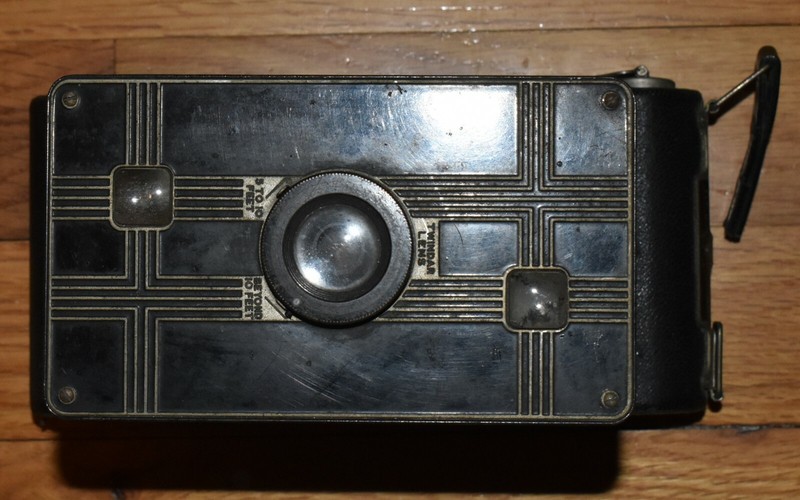 Vintage 1933-37 JIFFY KODAK Six 16 - Art Deco Folding Bellows Camera