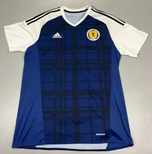 SCOTLAND NATIONAL TEAM 2015/2017 HOME FOOTBALL SHIRT JERSEY SIZE L ADIDAS