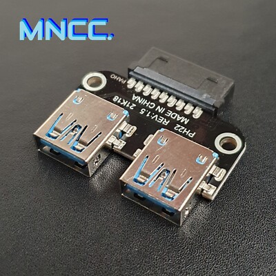 USB 3.0 Motherboard Adapter USB 3.0 20 Pin Female to Dual USB 3.0 Female Convert