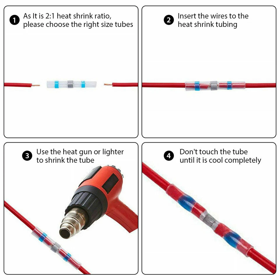 330 Waterproof Solder Seal Sleeve Butt Terminals Heat Shrink Wire Connectors Kit - Image 4 of 4