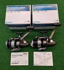 2 mulinelli da pesca Shimano Biomaster XSA 8000 mulinelli carpa + scatola originale pesca alla carpa