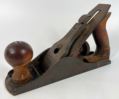 Antique Craftsman 3CBB Wood Handle Steel 9'' Woodworking Smoothing Block Plane