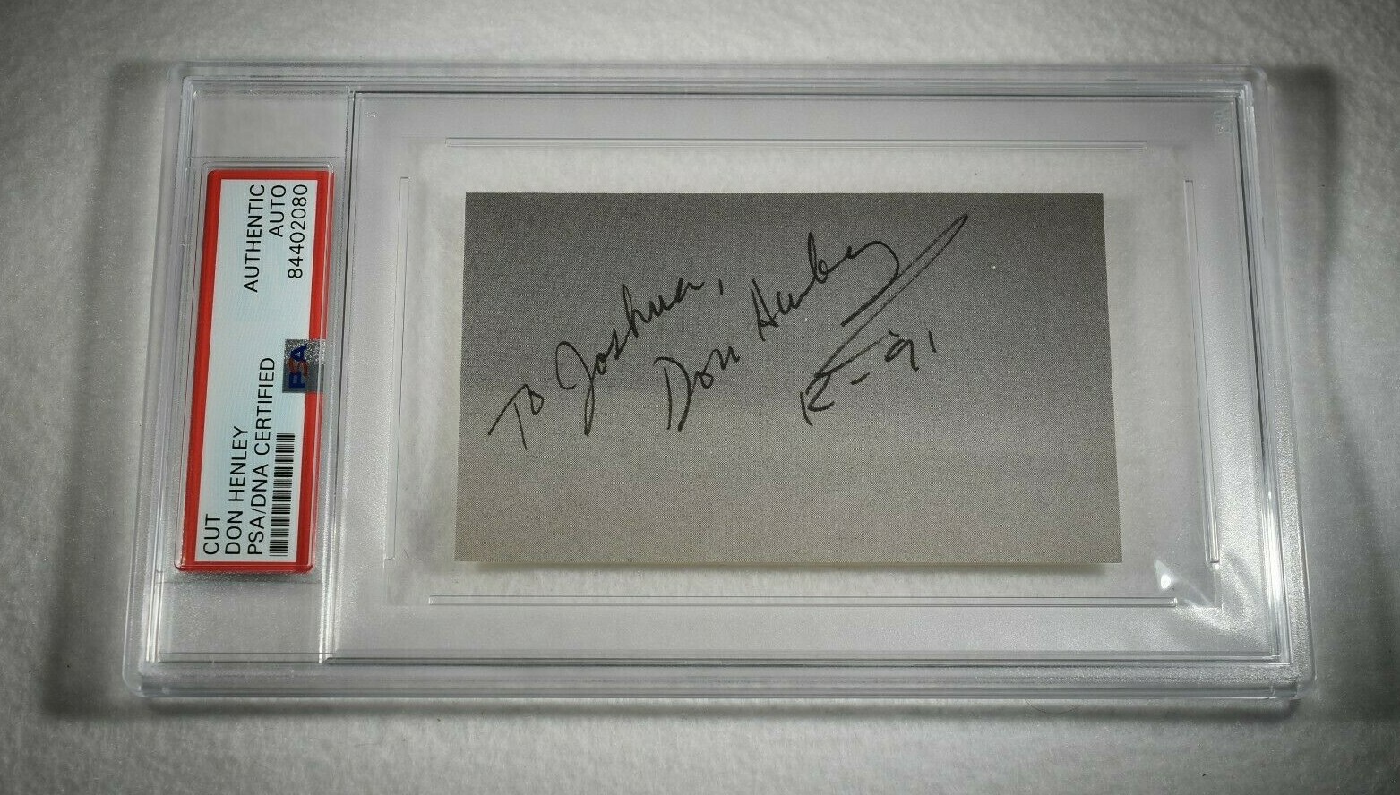 The Eagles DON HENLEY Autographed Signed Cut Signature-Music Icon-PSA Encapsulated 