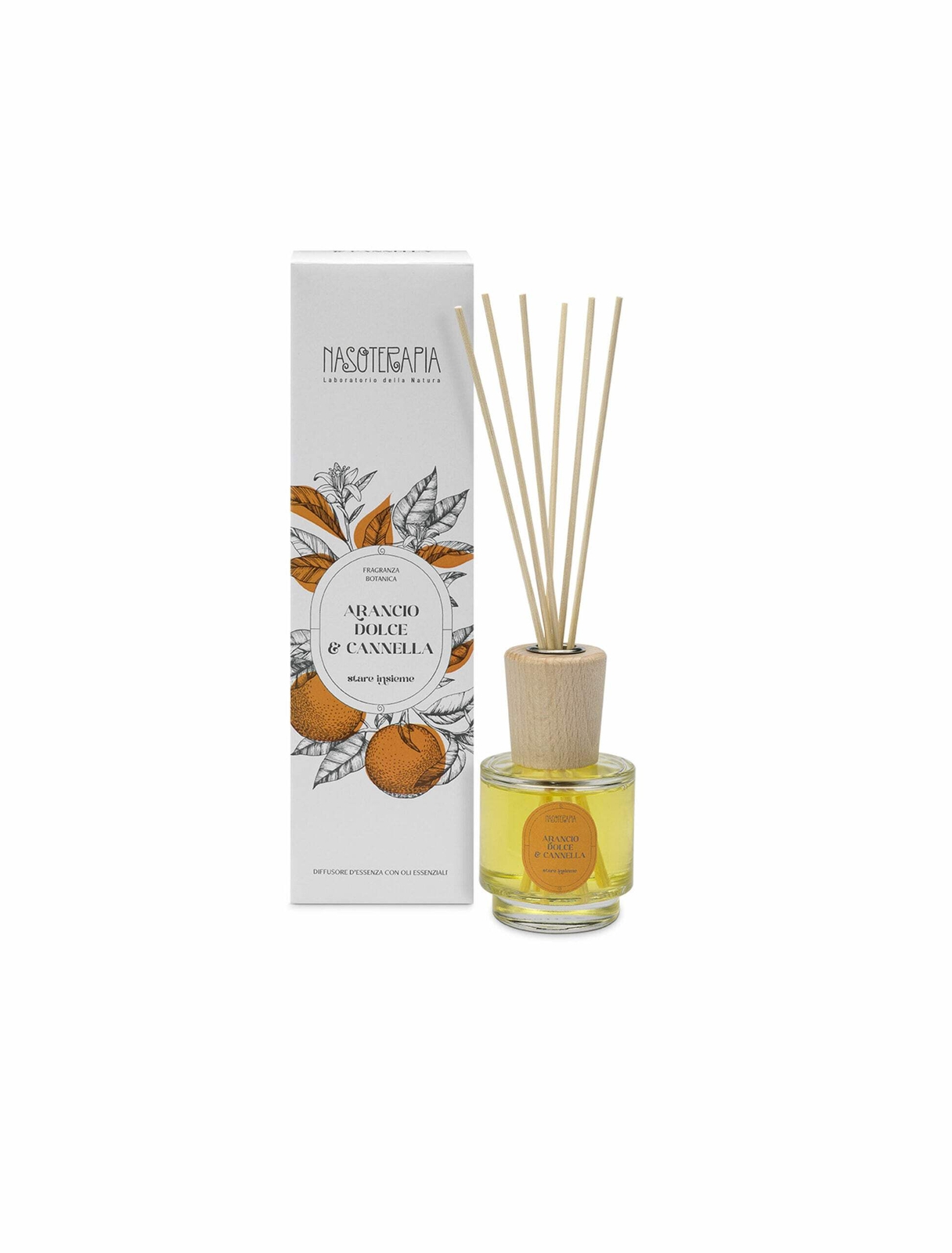 Herbal Products Diffusore A Bastoncini Arancio Dolce E Cannella, 100Ml - Immagine 2