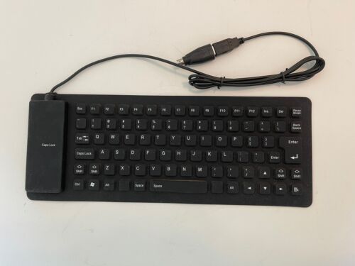 Silikon Mini Tastatur flexibel USB oder ps/2 staubdicht, waschbar, feuchtigkeitsbeständig - Bild 1 von 10