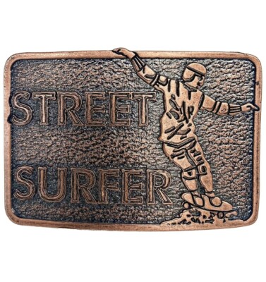 Street Surfer Skater Skateboard Surfboard Metal Unisex Men s Belt Buckle