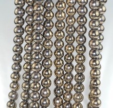 6MM HEMATITE GEMSTONE PYRITE TONE ROUND 6MM LOOSE BEADS 16"