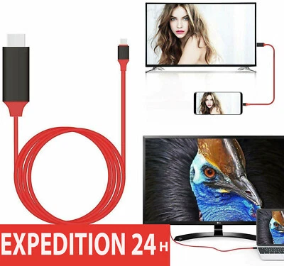 Câble Adaptateur USB C Type C vers Prise HDMI TV pour Samsung Huawei Xiaomi