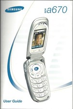 Samsung A670 Cell Phone User Guide Spanish/English