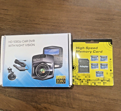 1080P Full HD Car Dash Cam + Bonus 5 32 GB Memory Cards & Adapter!
