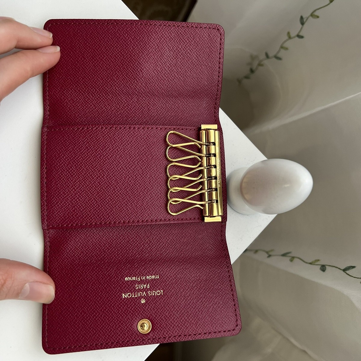 Louis Vuitton LV 6-Key Holder Monogram Fuchsia Pouch Wallet