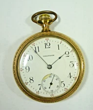 1906 Waltham Railroad Pocket Watch 17j 16s Grade 630 Runs